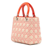 Medium Lambskin Cannage Stitched Lady Dior